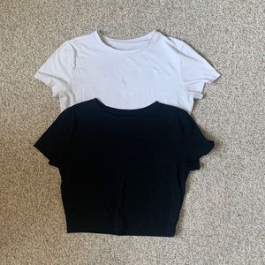Black and White Cropped T-shirt bundle
